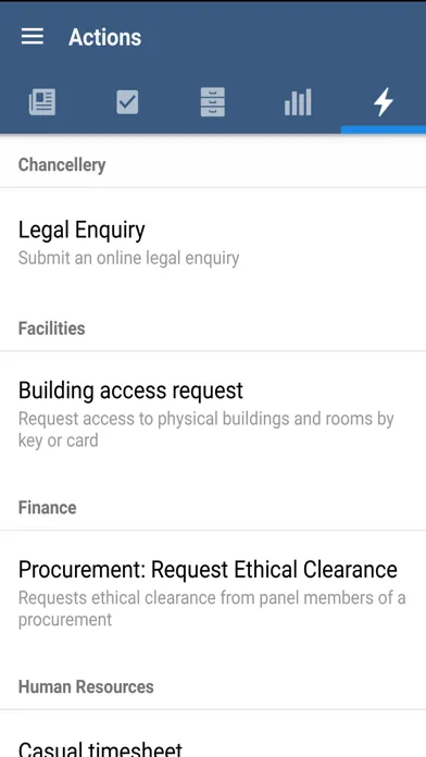 Screenshot di UniSA Forms