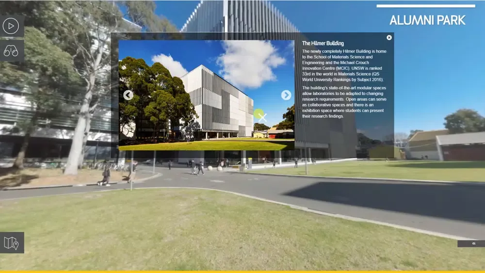 UNSW 360 VR Campus Tour Ekran Görüntüleri