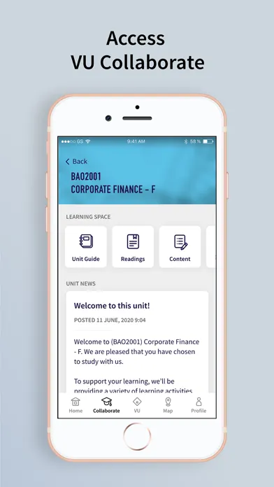 Victoria University App Screenshots