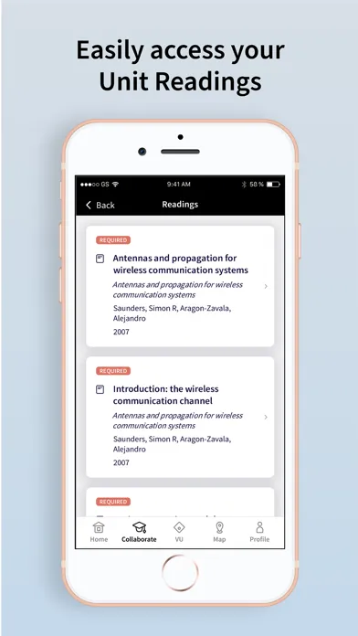 Victoria University App Screenshots