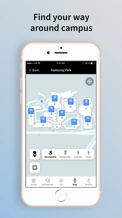 Victoria University App Screenshots