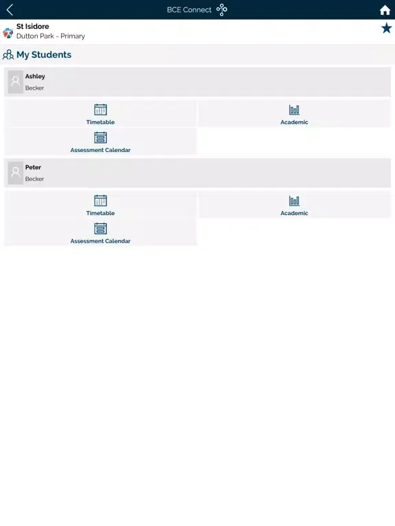 Tangkapan skrin BCE Connect iPad 