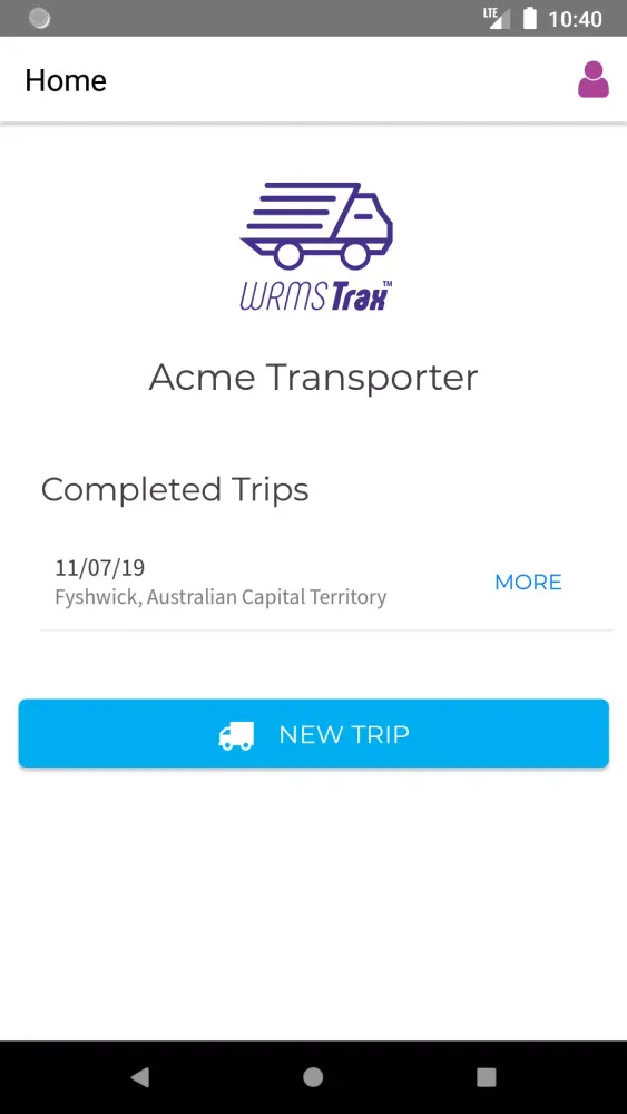 ภาพหน้าจอของ WRMS Trax