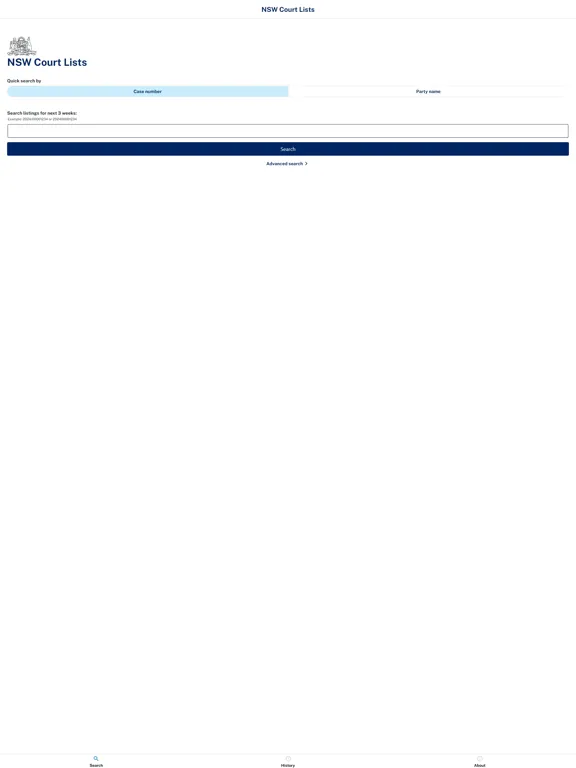 Capturas de tela do Search NSW Court Lists iPad 