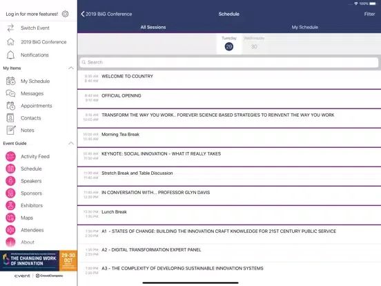 Скриншоты BiiG Conference App iPad 
