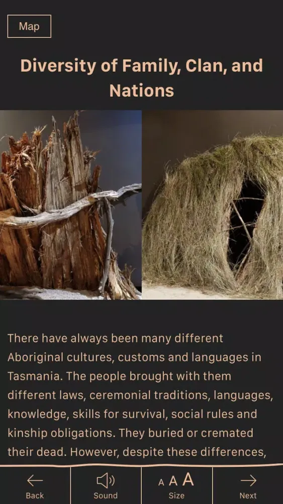 Tangkapan skrin QVMAG First Tasmanians - Our Story