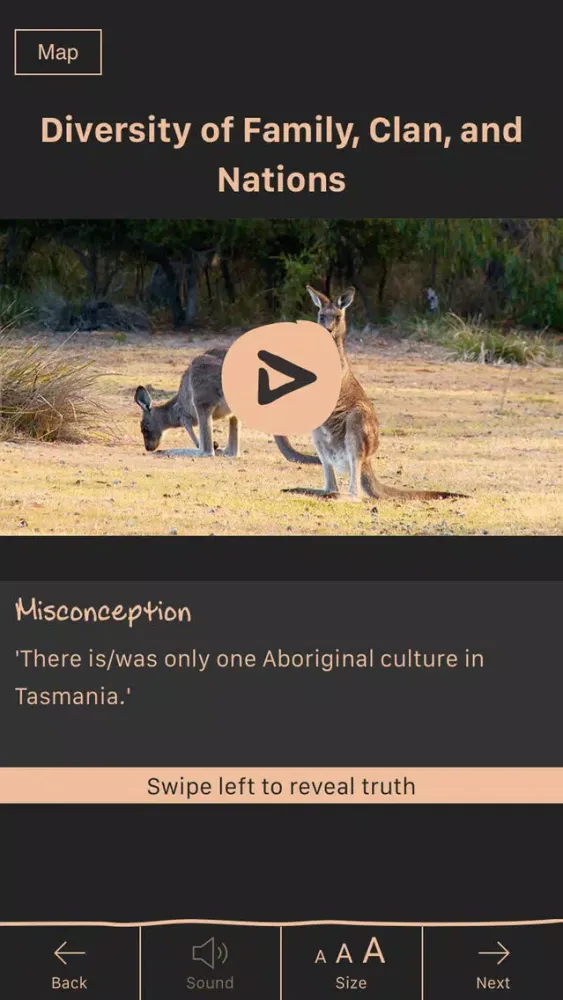 Tangkapan skrin QVMAG First Tasmanians - Our Story