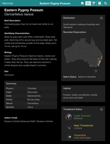 Screenshot di Field Guide to Australian Capital Territory Fauna iPad 