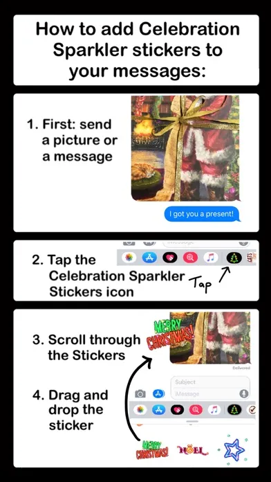 Скриншоты Celebration Sparkler stickers