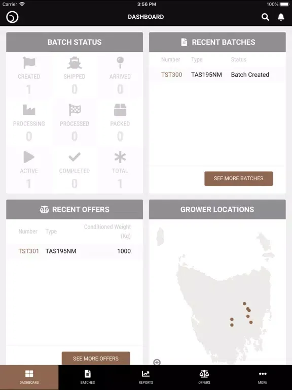 AME Traceability iPad  স্ক্রিনশট