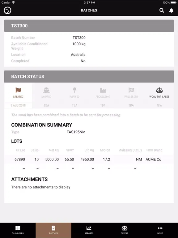 AME Traceability iPad  স্ক্রিনশট