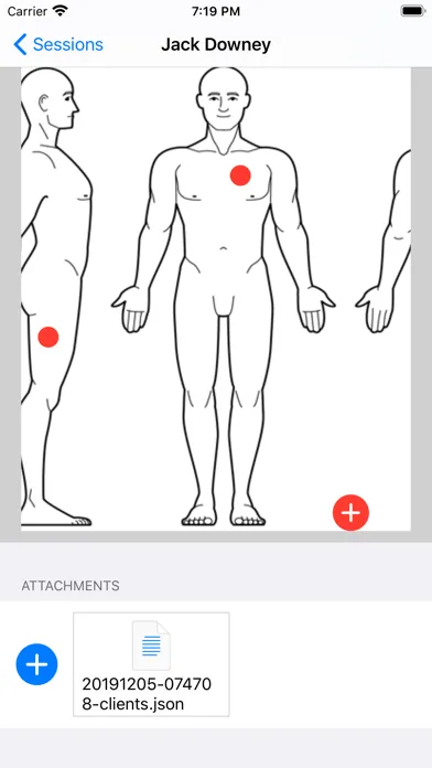 Tangkapan layar Massage Note