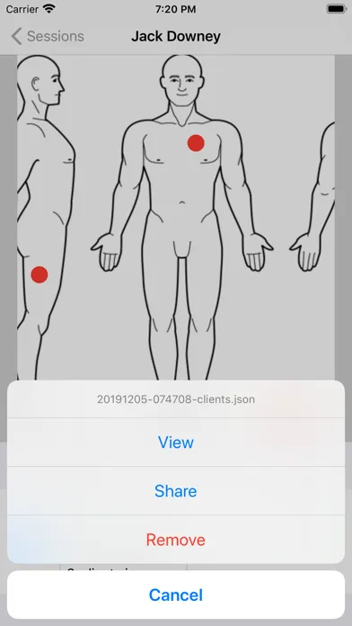 Tangkapan layar Massage Note