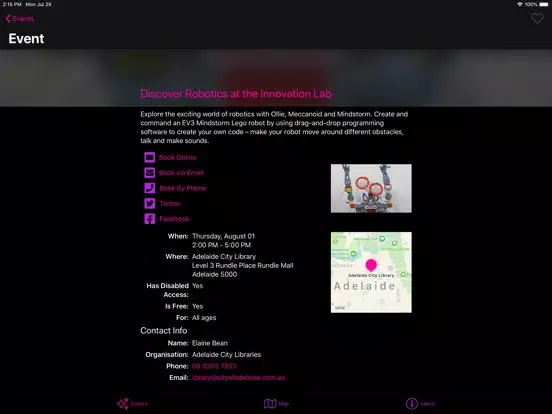 ภาพหน้าจอของ National Science Week iPad 