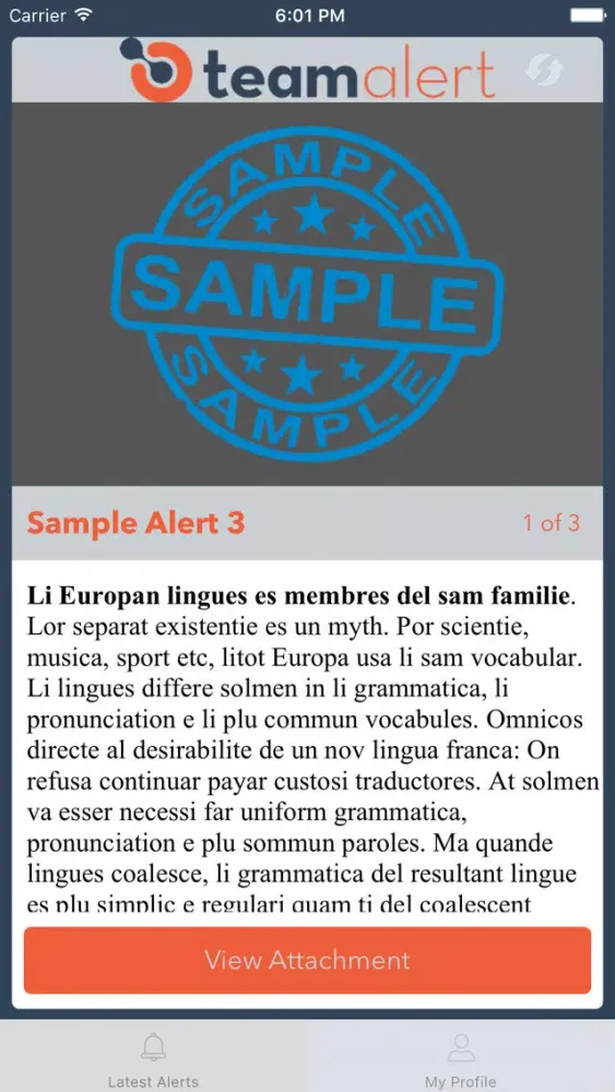 TeamAlert Screenshots