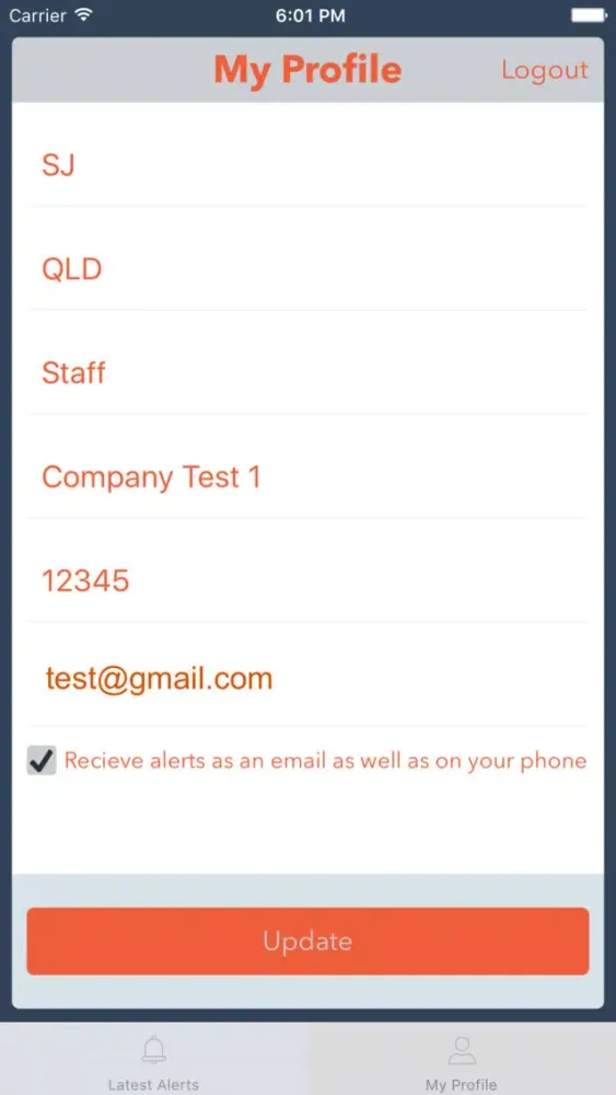 TeamAlert Screenshots