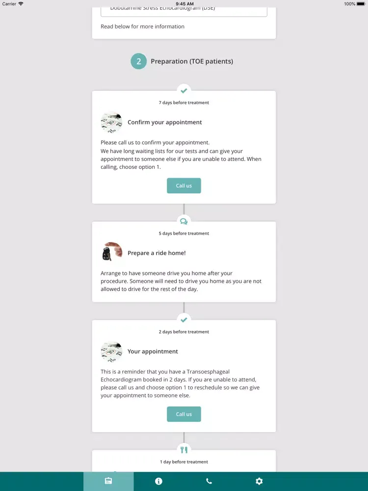 Capturas de tela do My Austin Health Journey iPad 