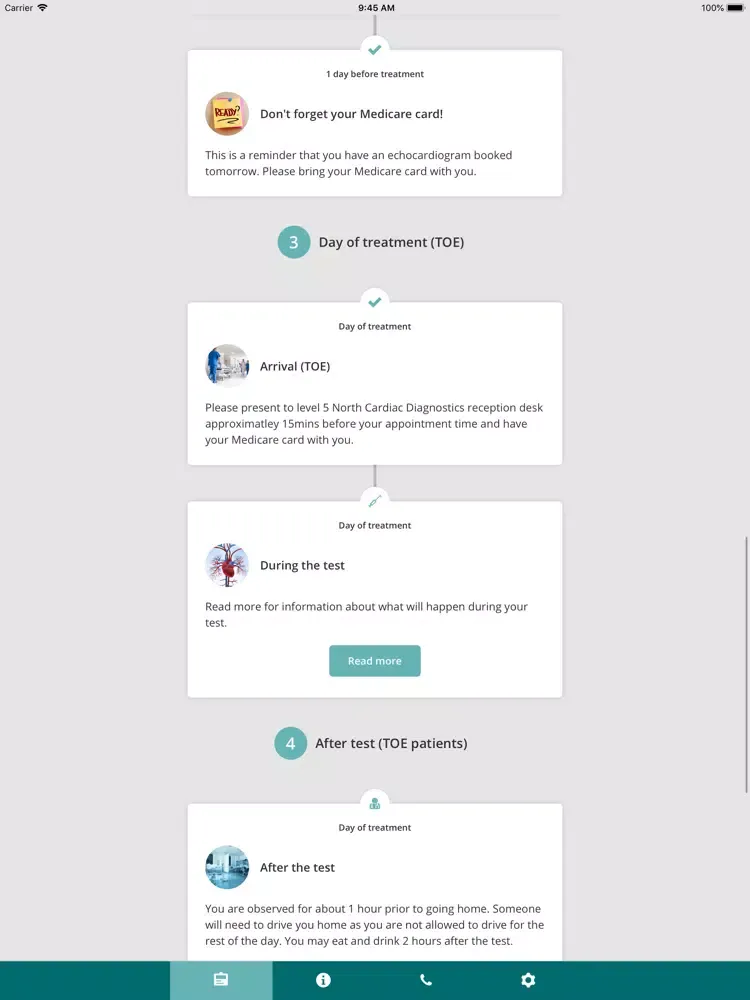 Capturas de tela do My Austin Health Journey iPad 