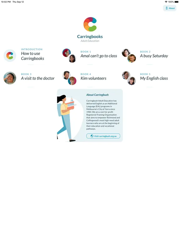 Carringbooks iPad  स्क्रीनशॉट