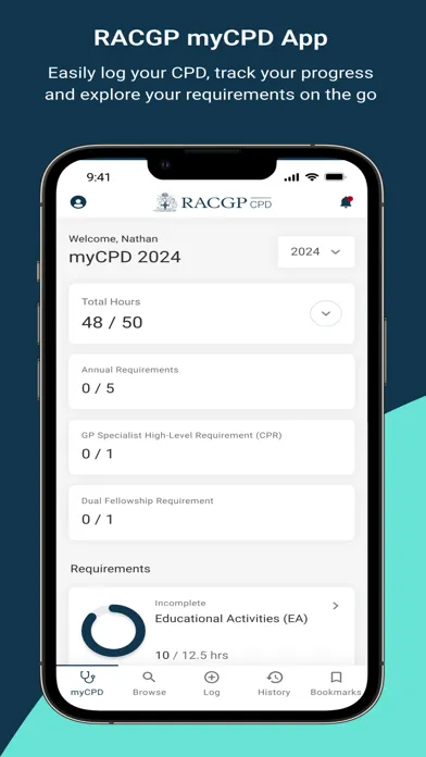myCPD Screenshots