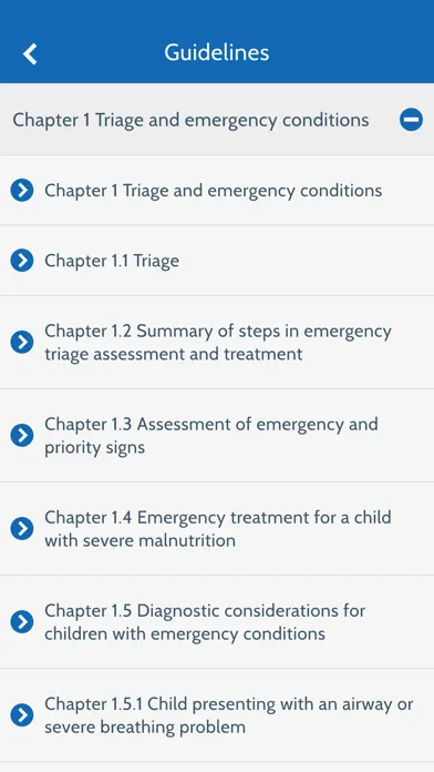 WHO e-Pocketbook of Hospital Care for Children 스크린샷