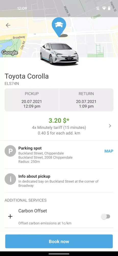 ภาพหน้าจอของ Popcar Car Share