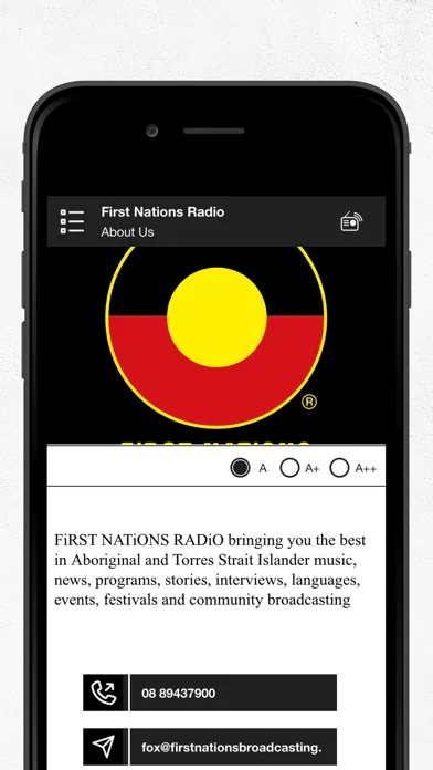 ภาพหน้าจอของ First Nations Radio