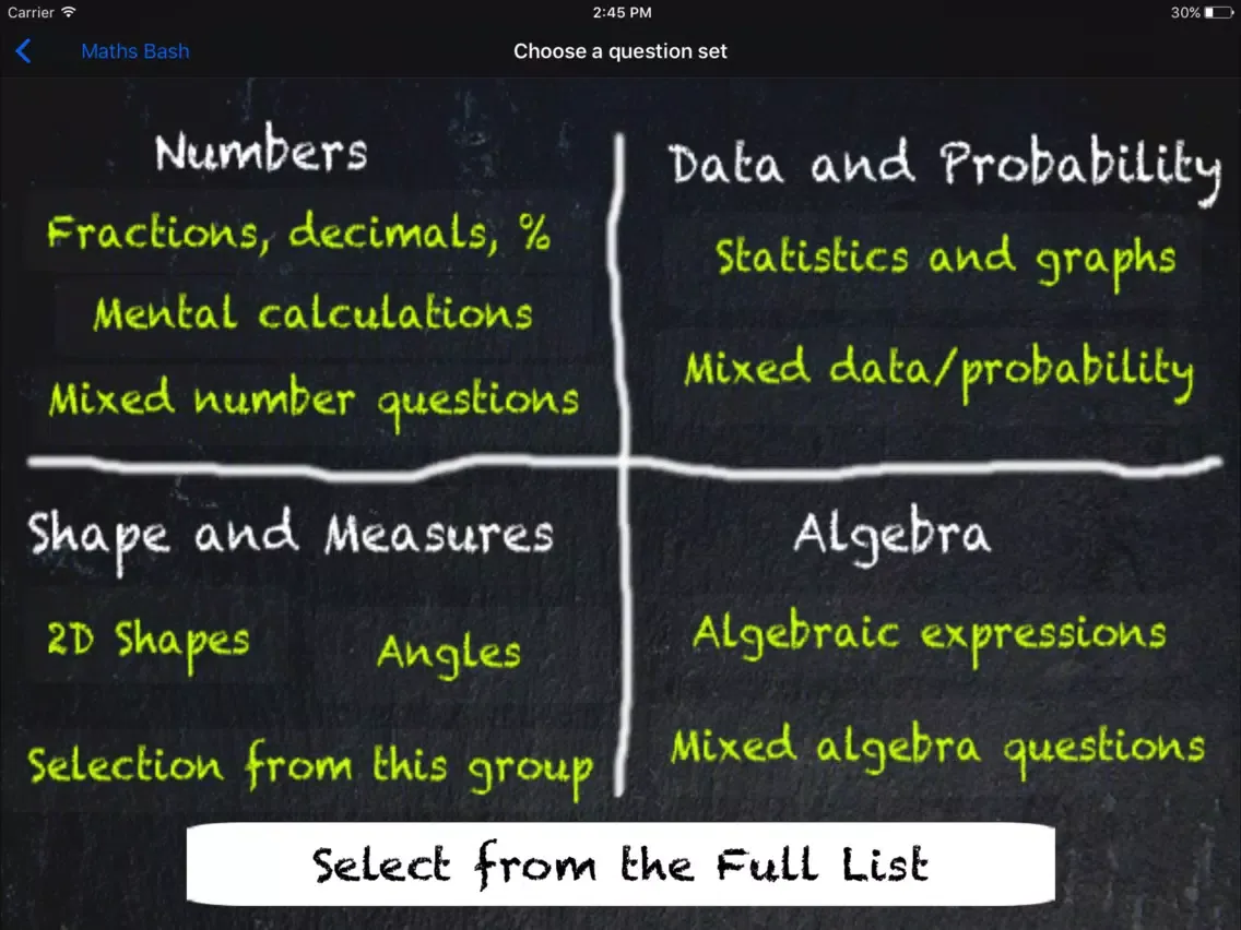 Captures d'écran de Maths Bash Secondary Free iPad 