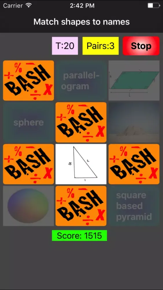 Captures d'écran de Maths Bash Secondary Free