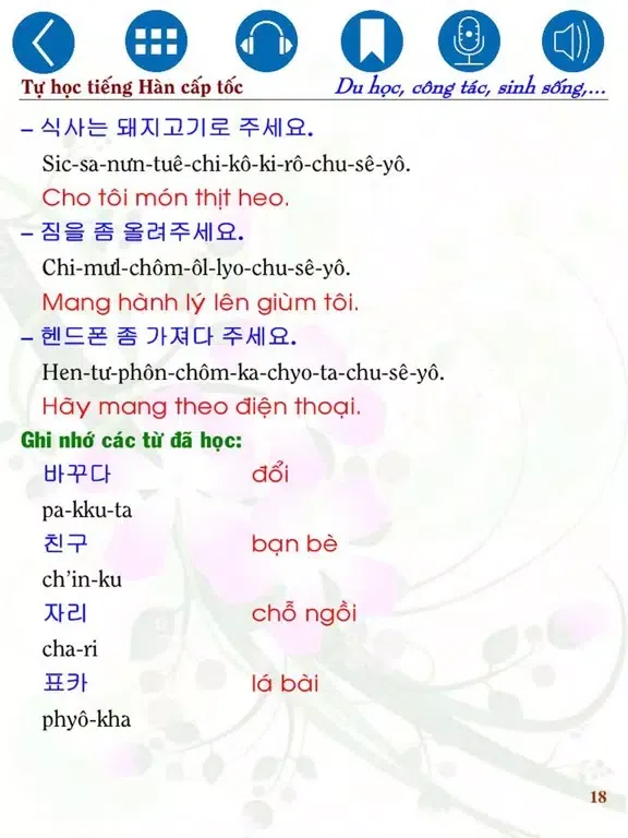 Tangkapan layar Korean for Studying Abroad iPad 