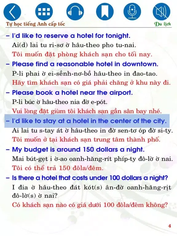 Ảnh chụp màn hình của Instant English Travel iPad 