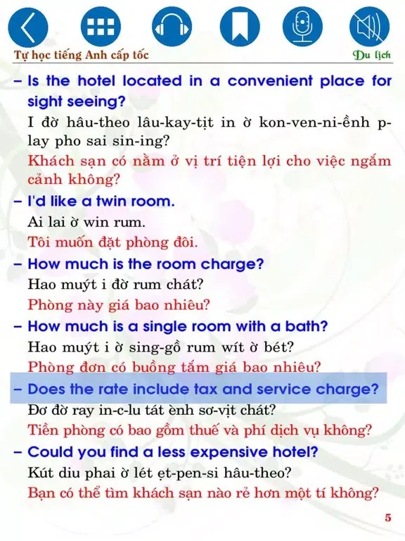 Ảnh chụp màn hình của Instant English Travel iPad 