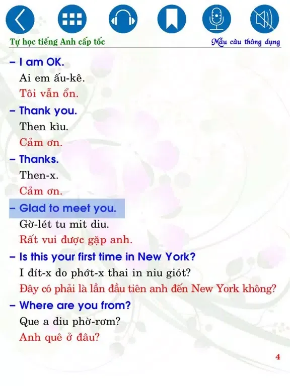 English Common Sentences iPad Screenshots