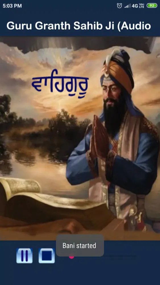 Tangkapan layar Guru Granth Sahib Ji (Audio)