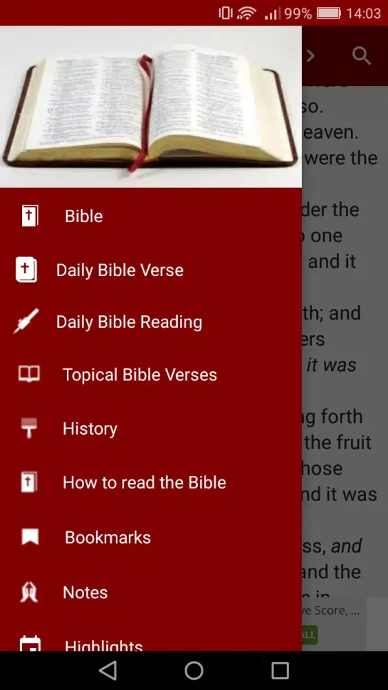 Tangkapan layar KJV Audio