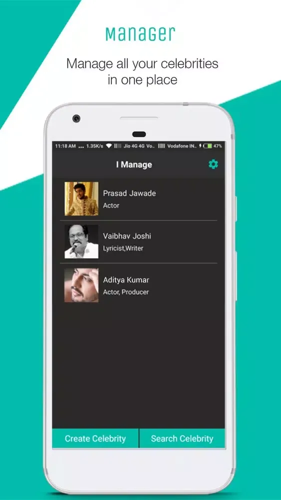 Zrzuty ekranu CelebConnect for Celebrities