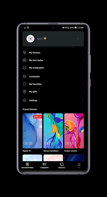 Minimal Black EMUI 10 স্ক্রিনশট