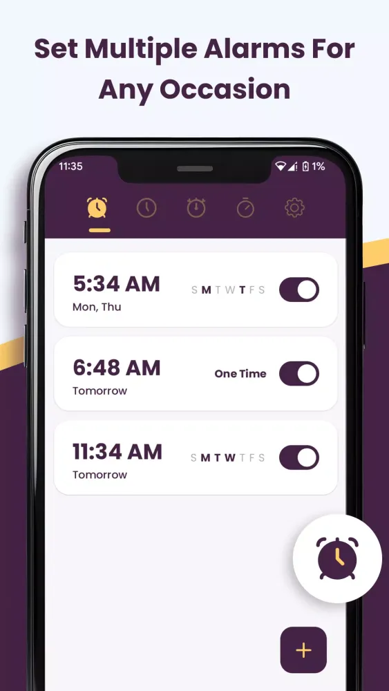 Tangkapan skrin Alarm Clock