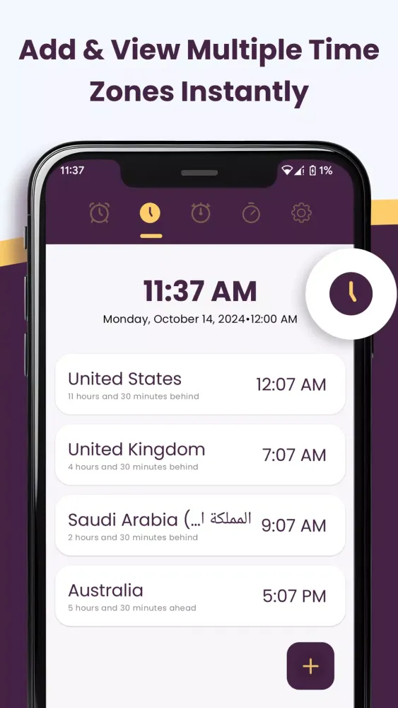 Tangkapan skrin Alarm Clock