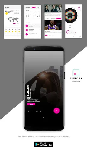 Aurora Project UI Klwp/Kustom Screenshots