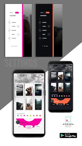 Aurora Project UI Klwp/Kustom Screenshots