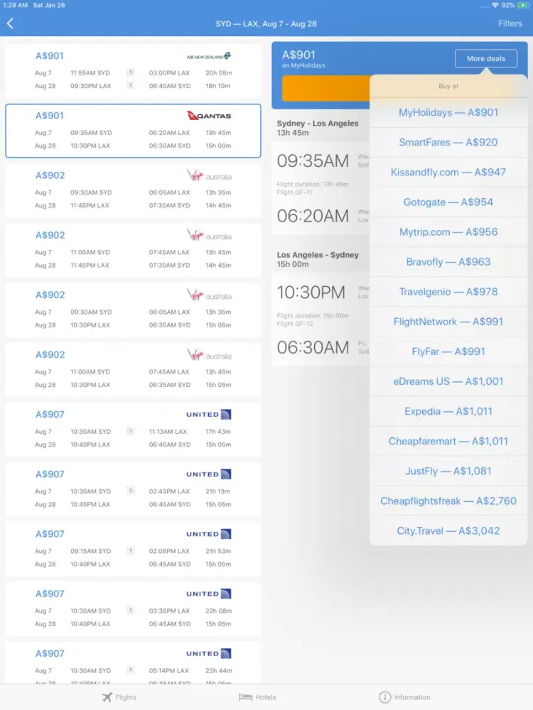 TRAVELO Flights, Hotels & Cars iPad  Screenshots