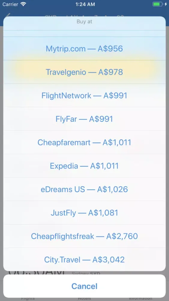 TRAVELO Flights, Hotels & Cars Screenshots