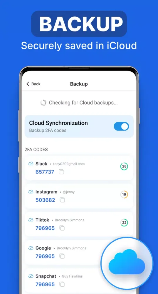 Tangkapan layar Authenticator