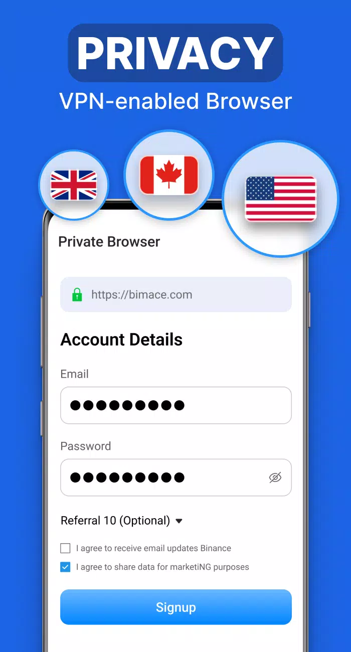 Capturas de tela do Authenticator