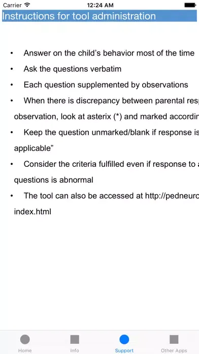 Zrzuty ekranu Autism Spectrum Disorder Diagnostic Tool