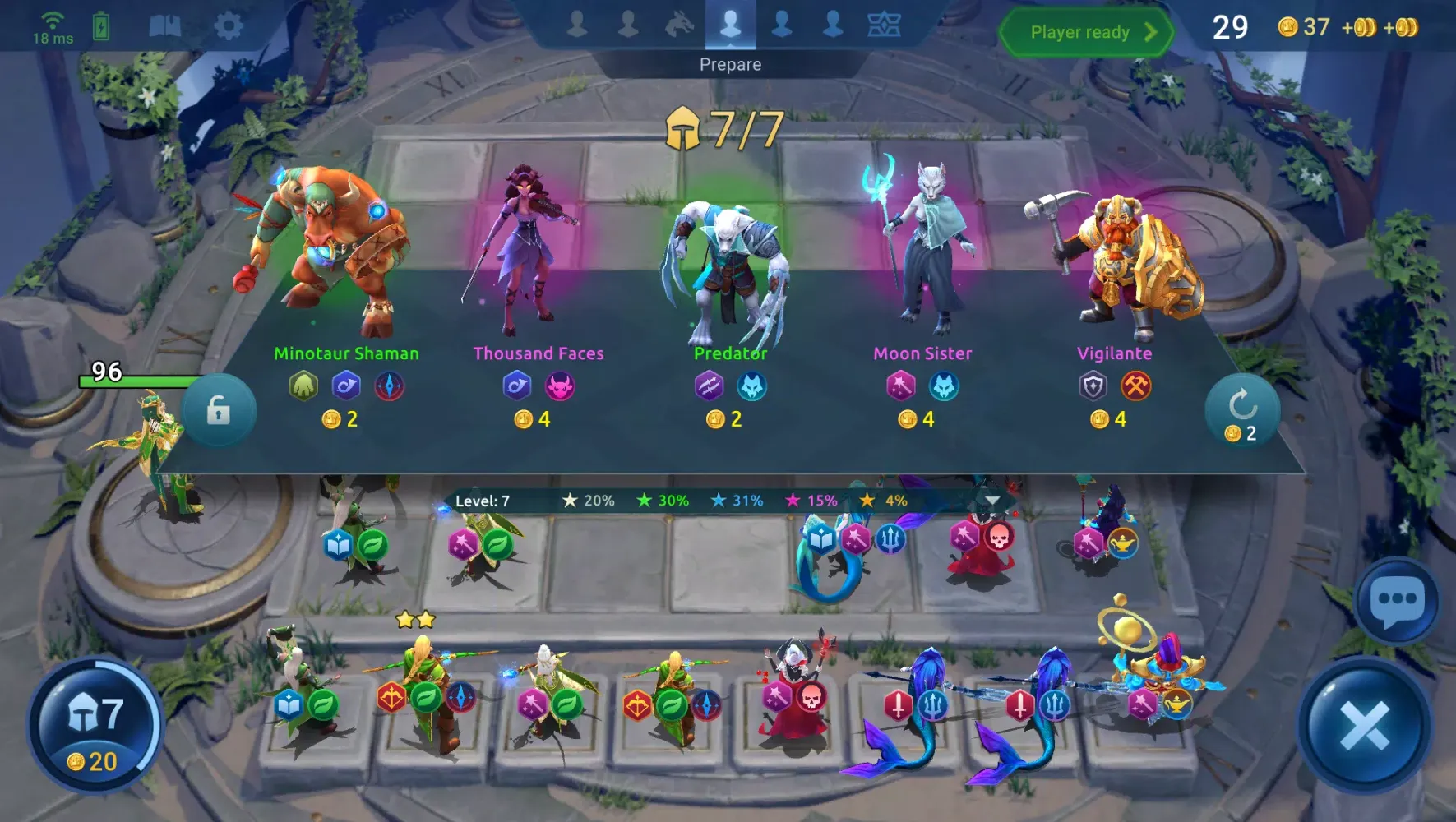 Tangkapan layar League of Masters: Auto Chess