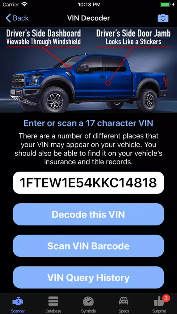 Tangkapan skrin Ford App