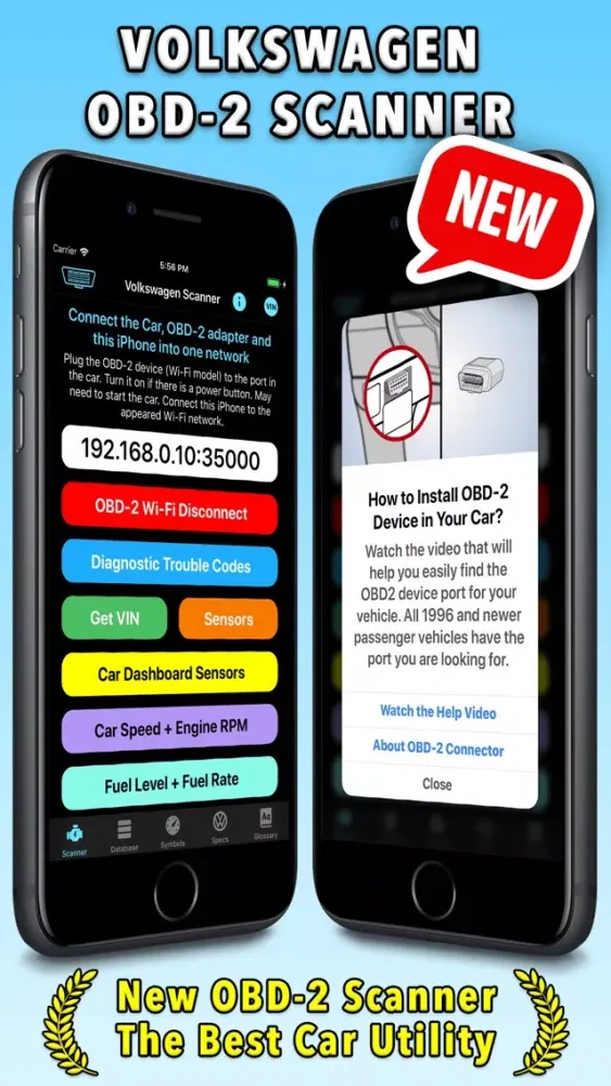 Capturas de tela do Volkswagen App