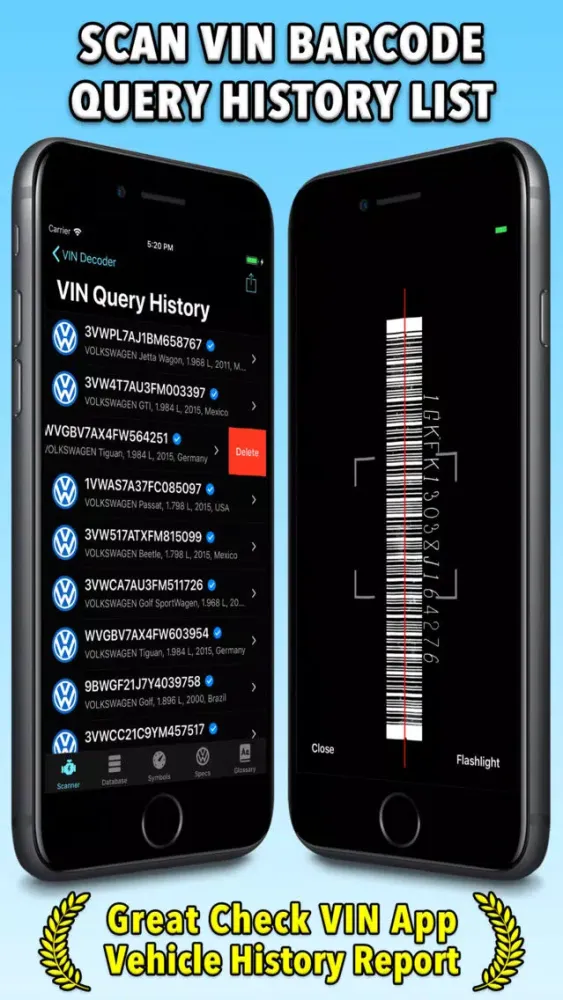 Capturas de tela do Volkswagen App
